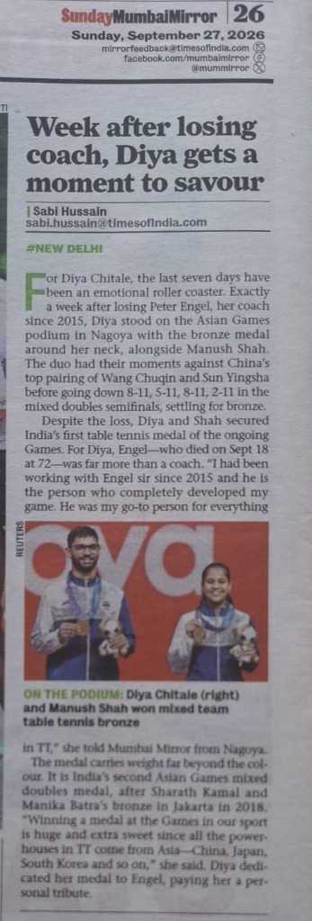 Week after losing coach, Diya gets a moment to savour