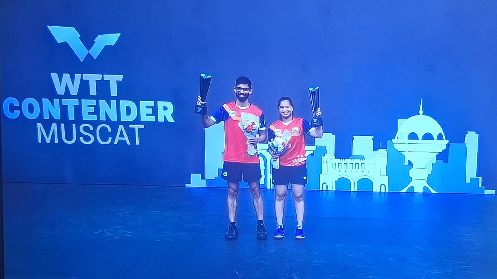 WTT Contender Muscat 2026 - Diya and Manush won the Gold medal in Mixed Doubles